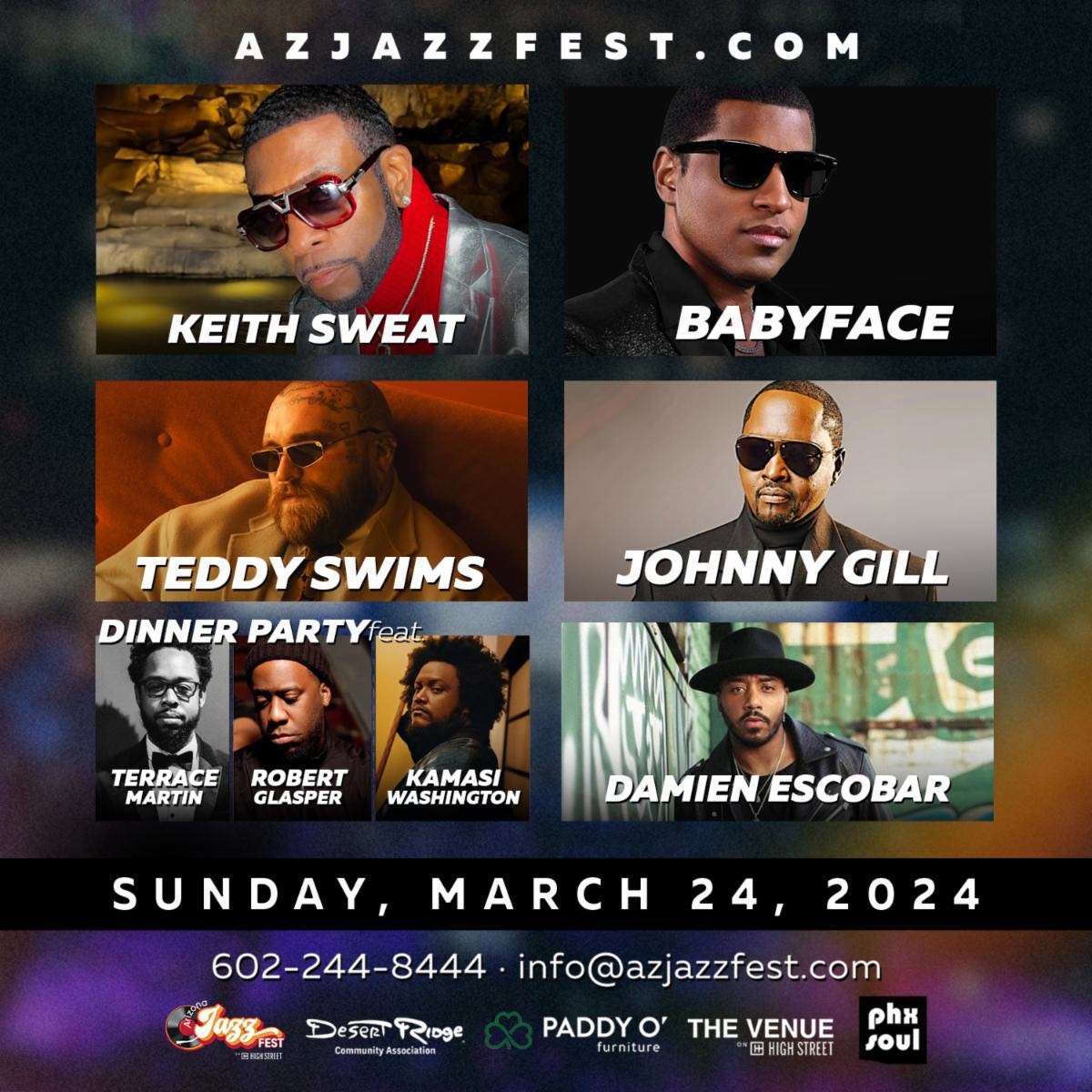  Charlie Wilson, Keith Sweat, SWV, Babyface to Headline Spring  2024 Arizona Jazz Festival